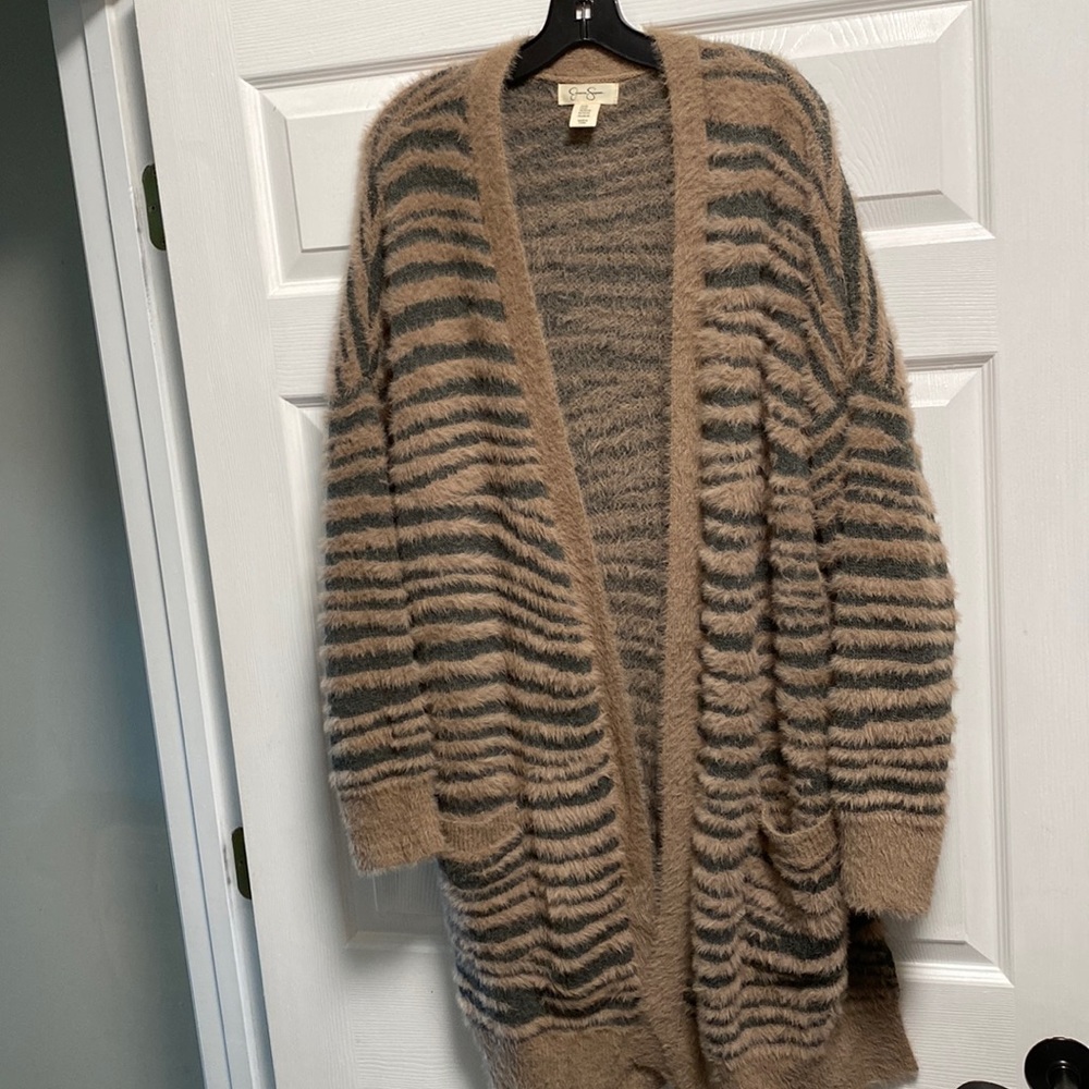 Women’s Jessica Simpson tiger striped cardigan 3X